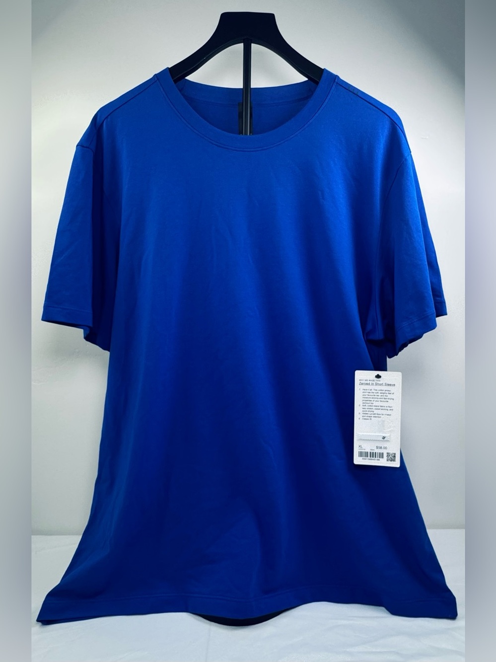 BNWT Lululemon Zeroed In Short Sleeve Shirt Size XL Blue
